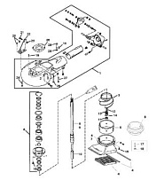 Топливный насос в сборе 2-Х ТАКТНОГО ПЛМ MERCURY 90 Серийный номер от 0D283222 до 0G760299