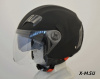 Шлем открытый "Safelead" LX-221 "колобки с доп. стеклом" мат. черный