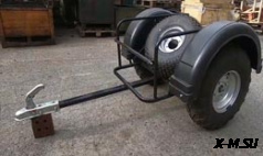 Прицеп для мотовездехода (ИТМ) колеса 8&quot;,  ПОД ФАРКОП, без корыта