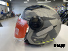 Шлем открытый с визором HETOSHI XD1-260 цв. Серый с черно-зелеными вставками р. L