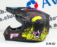 Шлем кроссовый Tiane Progrip Star, Черный (матовый)