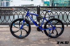 Велосипед на литых дисках стиль БМВ синий