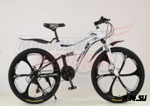 Велосипед 26&quot; TRIOBLADE (литые обода 6 ЛУЧЕЙ,дисковый тормоз,21ск) ЧЕРНО-БЕЛЫЙ